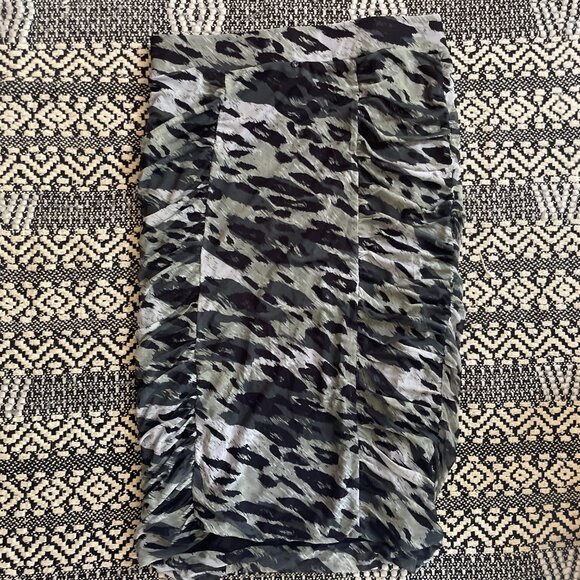 NWT Adrienne Landau Onyx Animal Print Mesh Midi Skirt – Medium - Picture 4 of 6